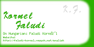 kornel faludi business card